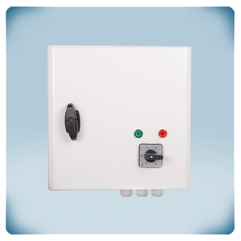 Metal enclosure, switch, LED indicators