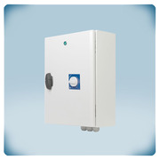 Metal enclosure with switch and LED indicator