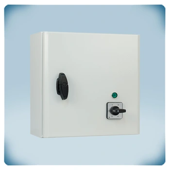 Metal enclosure with switch and LED indicator