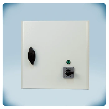 Metal enclosure with switch and LED indicator