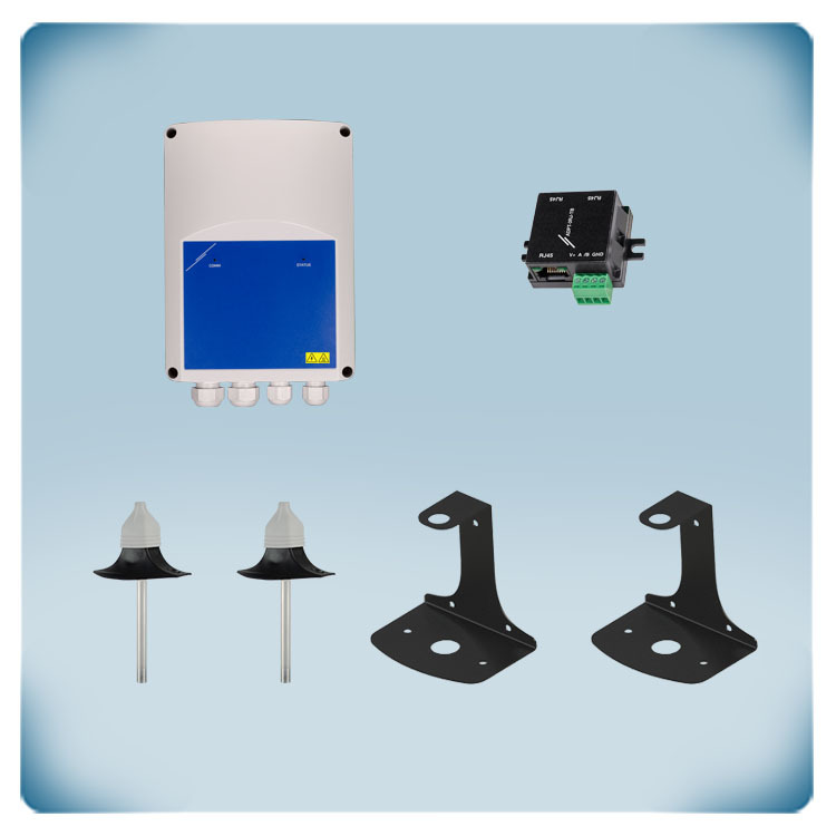 Group of products in plastic enclosure