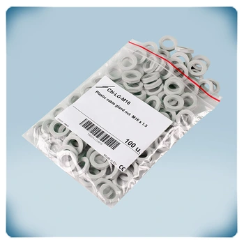 Plastic bag with light grey components