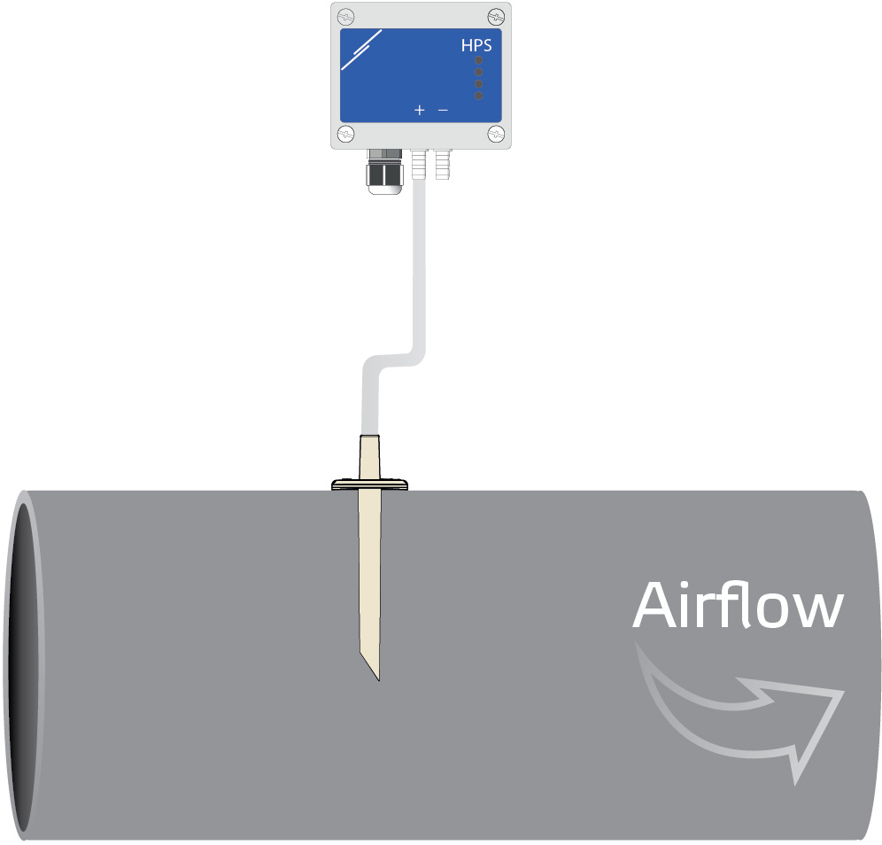 HPS mounted on air duct