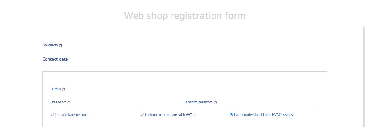 registration form