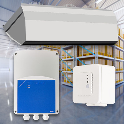 Luftvorhang, Sensor und elektronischer Regler