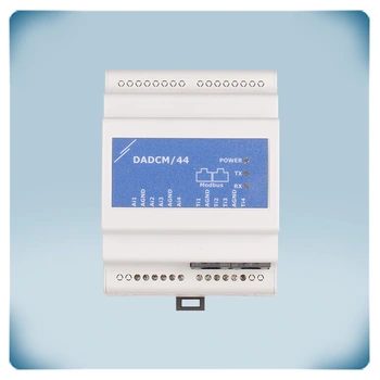 Concentrador para Modbus RS485 con 4 entradas para sensores de temperatura