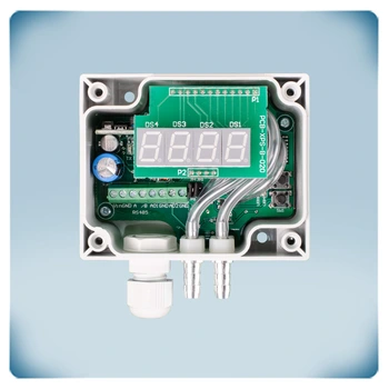 Circuito para sensor dual de presión diferencial con pantalla