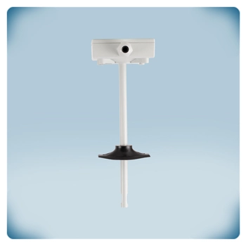 Caja gris estanca con sonda para conducto