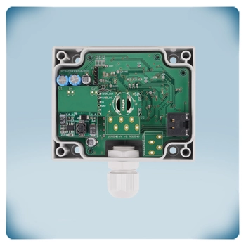 Circuito para sensor de temperatura y humedad para conductos con alimentación PoM