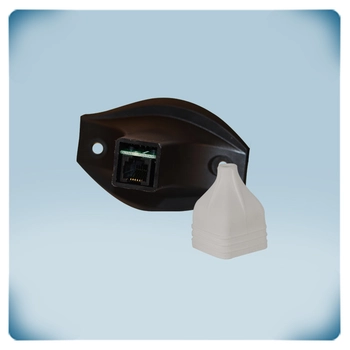 Sensor digital de temperatura para conductos con capuchón de goma y brida
