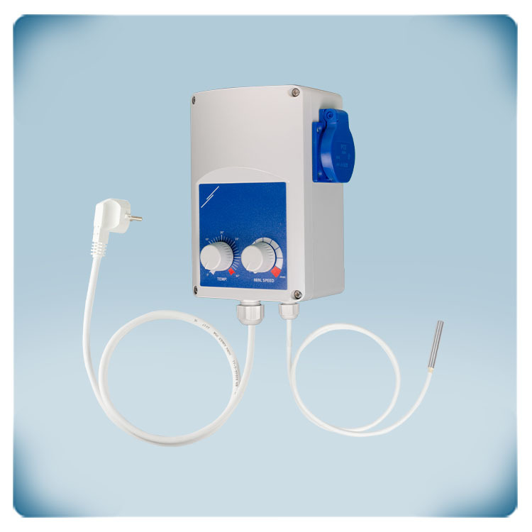 Regulador de velocidad de ventilador 230 V con sensor de temperatura PT500