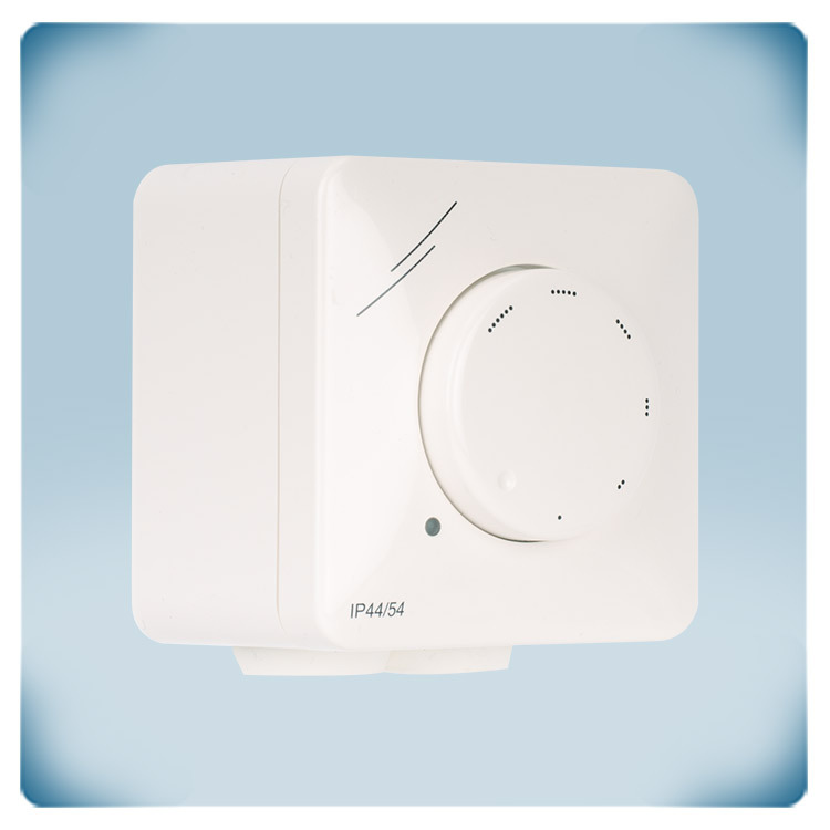 Regulador de ventilador con indicador LED de funcionamiento IP44 y IP54