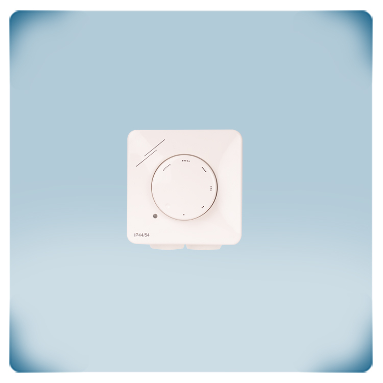 Regulador de ventilador de velocidad mínima a máxima con indicación LED IP44 y IP54