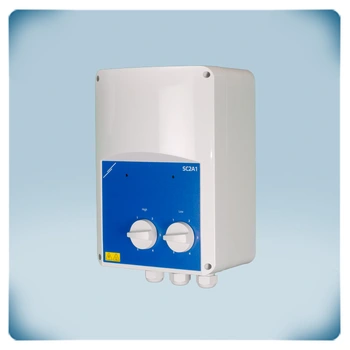 Regulador de ventilador 230 V con TK y 2 botones con 5 escalones con caja IP54