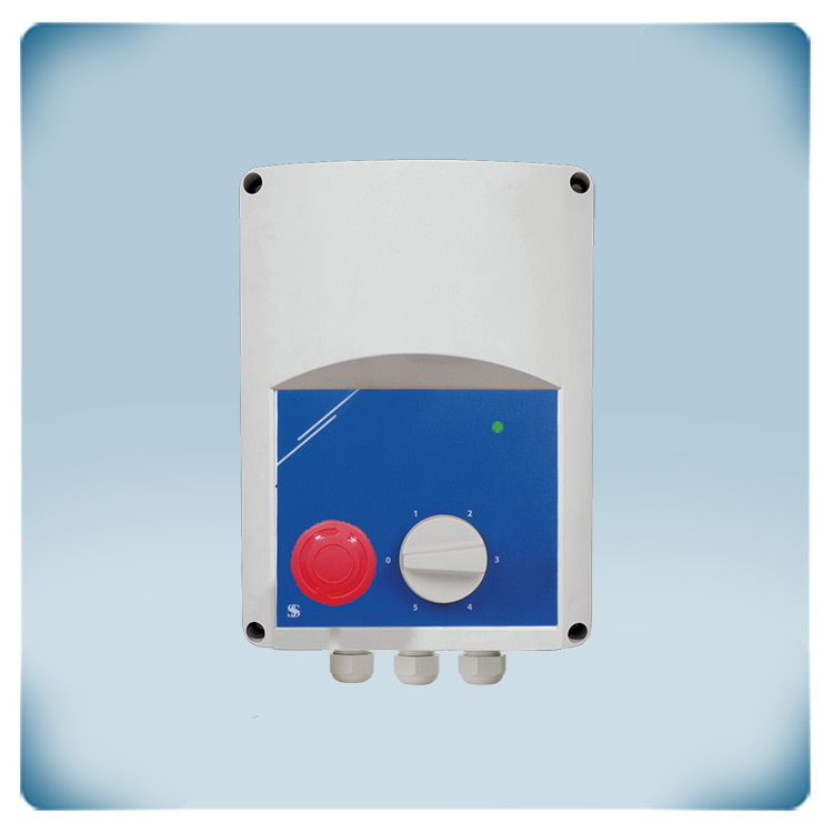 Regulador de ventilador 230 V con exztracción de humo con caja IP54