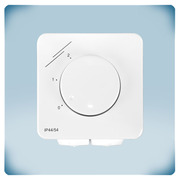 Carcasa de plástico blanco con mando giratorio