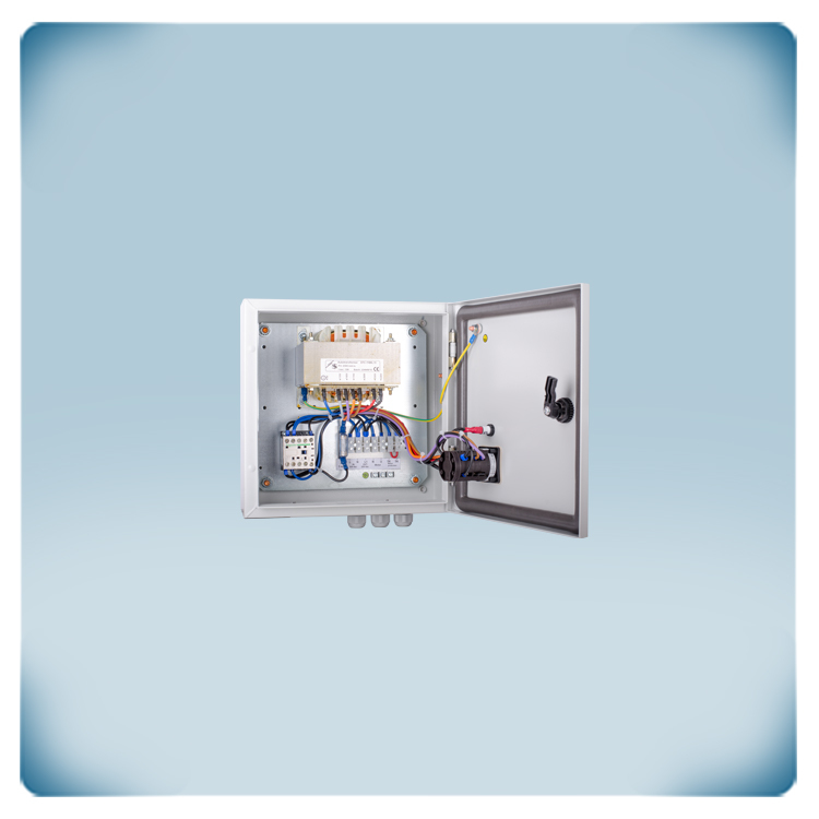 Control y conexiones de regulador por transformador de motor 230 V con TK  