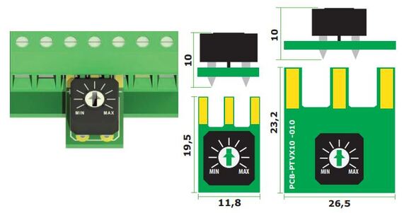 trimmer de réglage potentiomètre