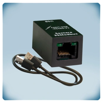 Prise RJ45 du convertisseur avec cable USB-A pour surveiller et configurer vos produits Sentera