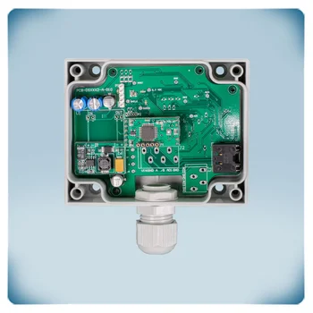 Circuit capteur intelligent alimenté 24 VCC PoM pour mesurer qualité air gaine