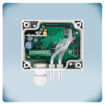 Circuit double capteur alimenté 24 VCC pour mesurer pression différentielle 10 kPa