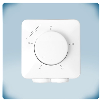 Boîtier en plastique blanc avec bouton rotatif