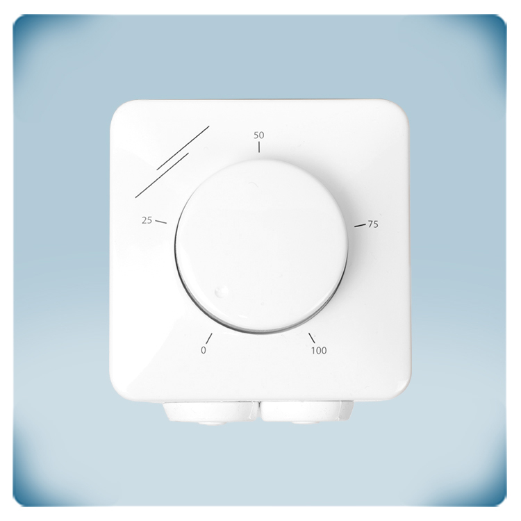 Boîtier en plastique blanc avec bouton rotatif