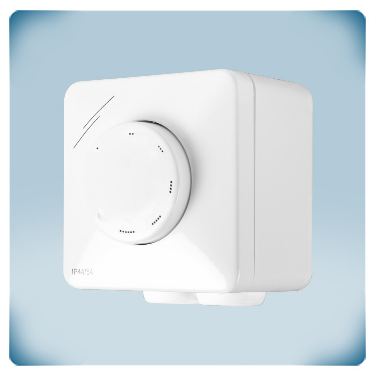 Boîtier en plastique blanc avec bouton
