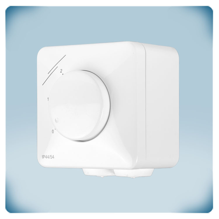Boîtier en plastique blanc avec bouton rotatif
