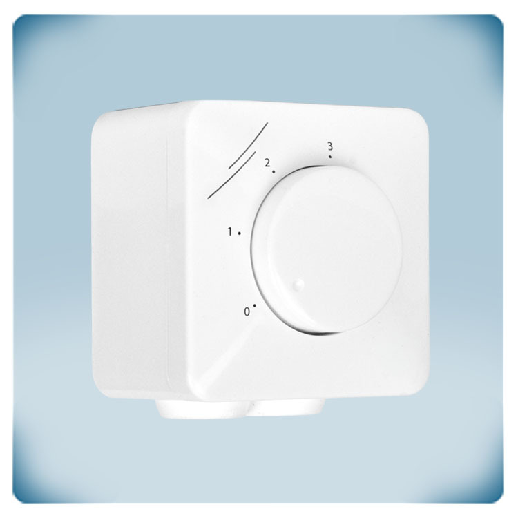 Boîtier en plastique blanc avec bouton rotatif
