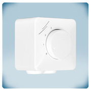 Boîtier en plastique blanc avec bouton rotatif