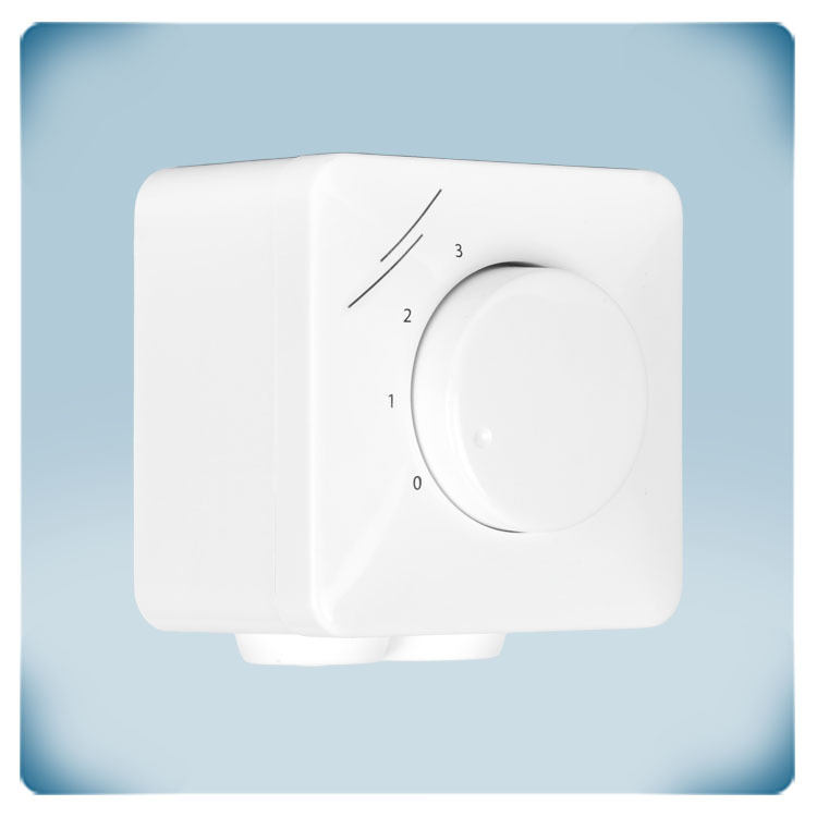 Boîtier en plastique blanc avec bouton rotatif