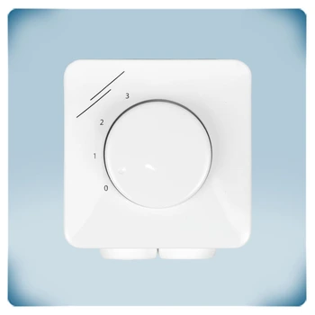 Boîtier en plastique blanc avec bouton rotatif