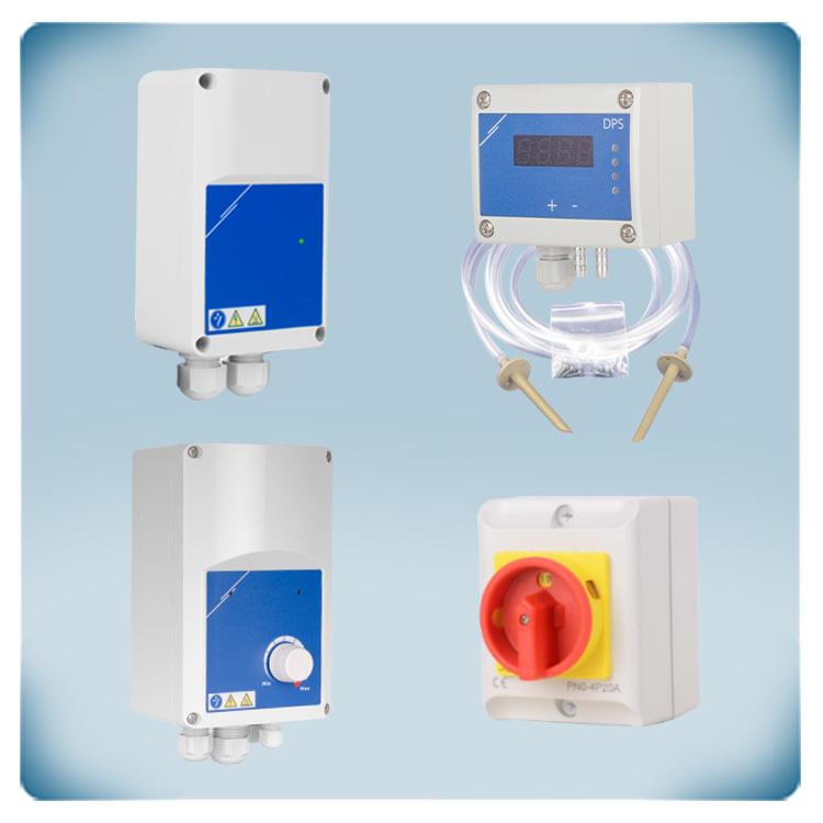 Contrôle pression différentielle pour ventilateur AC avec moteur monophasé 2,5 A