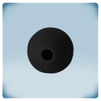 Morceau de plastique noir en forme de cône