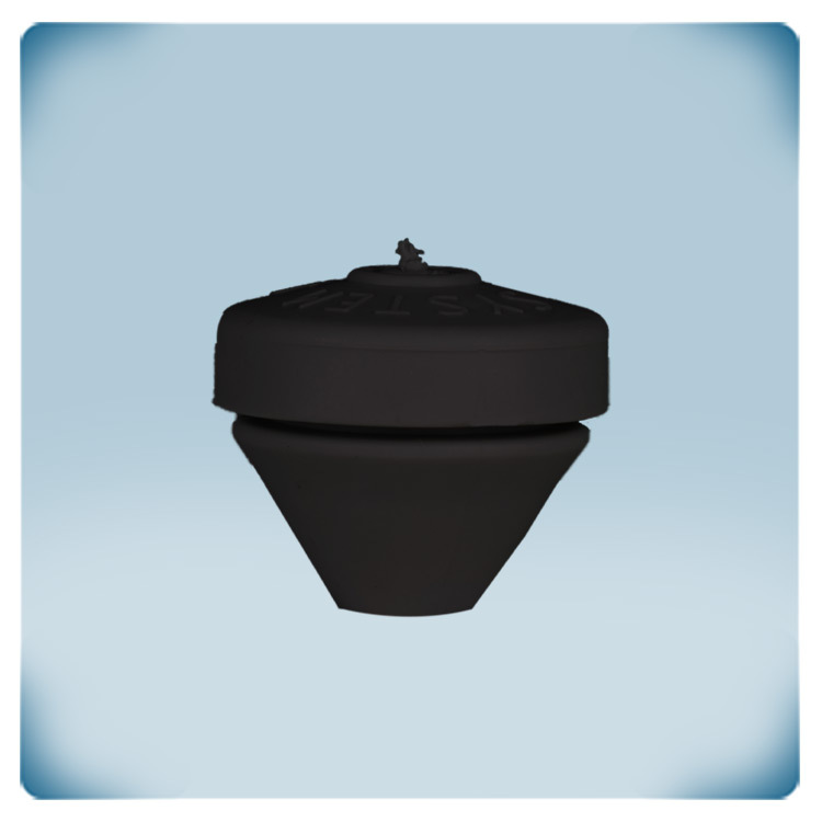 Morceau de plastique noir en forme de cône