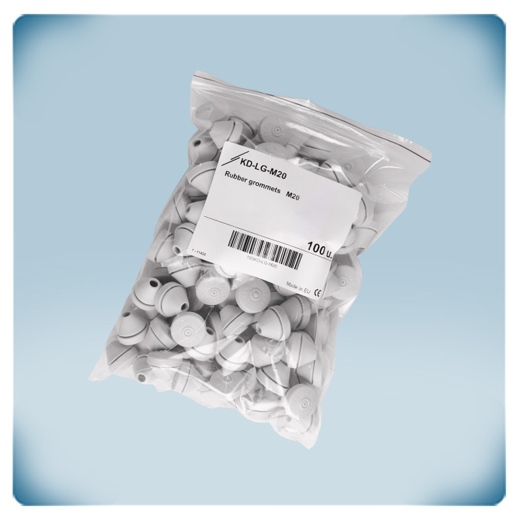 Sac en plastique avec des composants gris clair