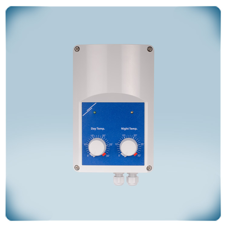 Dispositivo per regolare un calorifero elettrico da 6 kw con sonda PT 500 per misurazione temperatura