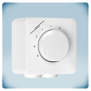 Electronic device in white plastic encloure