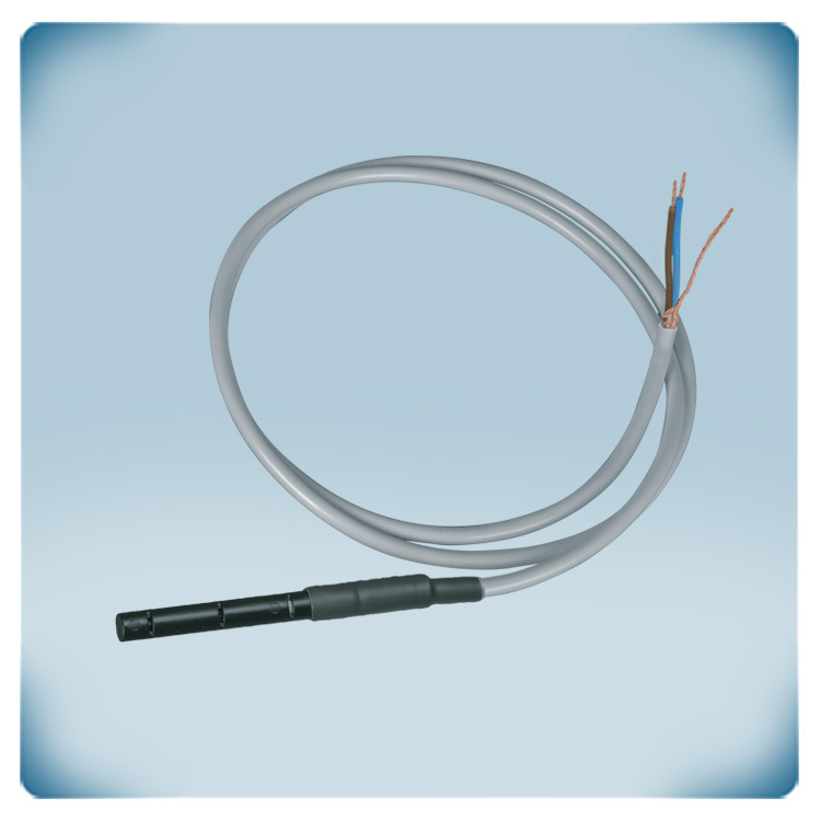 Sonda di temperatura, tubo in plastica 89 x 8 mm, PTC 500 Ω, 1 m, a 2 fili scher