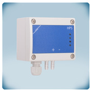 Trasmettitore di controllo pressione differenziale da -125 a +125 Pa 24 VAC - VDC