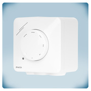 Electronic device in white plastic enclosure
