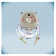 Pressostato differenziale con tubo PVC 20 - 200 Pa per rilevare la sovrapressione