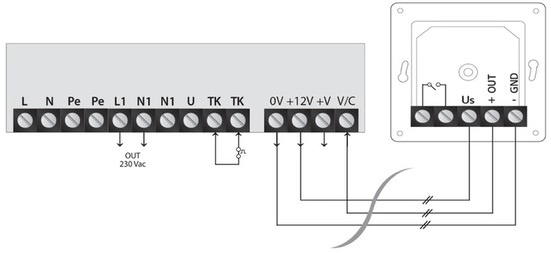 Potenciometro pajungimas prie reguliatoriaus