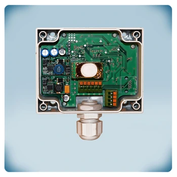 24 VDC sensor voor ventilatiekanalen CO2 relatieve vochtigheid en temperatuur Modbus extra coating