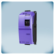 Bedieningsknop op zwart-paars deksel op zwarte koellichaam