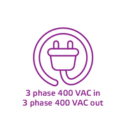 Frequentieregelaar voor 3-fasige 400 VAC motoren - 3 x 400 VAC voeding