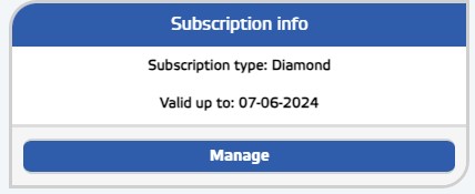 Manage subscription