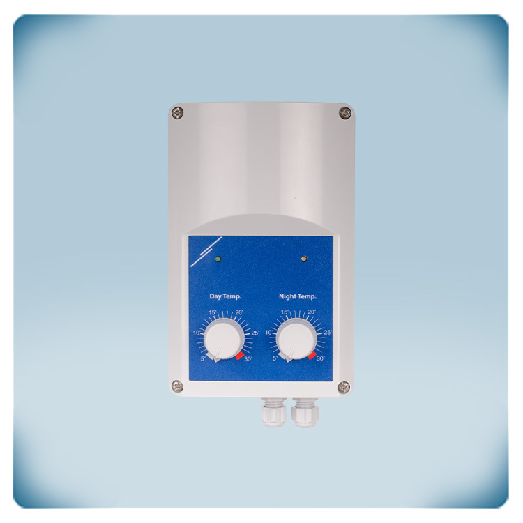 Triac-styrning 230 VAC | 400 VAC värmare | potentiometer temperatur | 2 digitala ingångar | max last 6kW 