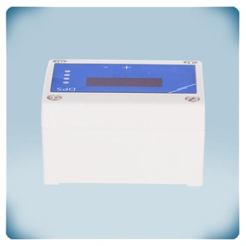 Trycksensor med display för differenstryck eller luftflöde i intervall 0-1000 Pa, 24 VAC 24 VDC